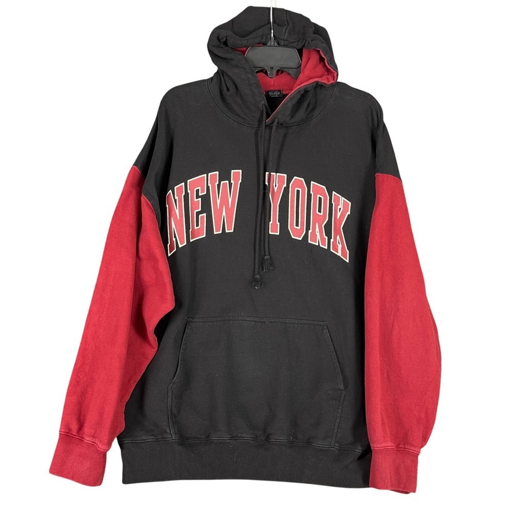 John Galt Hoodie Size OS New York Graphic Y2K Streetwear Oversized‎ Sweatshirt